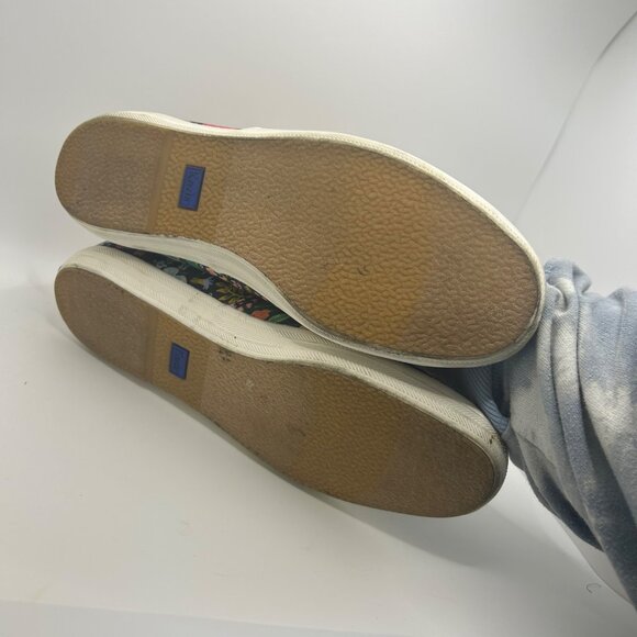 Keds Womens Floral Canvas Lace-Up Sneakers Navy Multicolor Size 8.5 - Picture 3 of 10